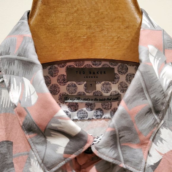 Ted Baker London Pink Short Sleeve Button Down - Picture 4 of 7